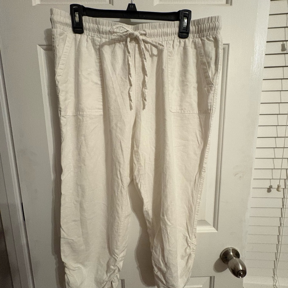 Jules‎ & Leopold Casual Cream Drawstring Pants, size L